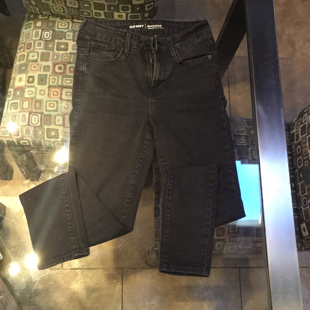 Old Navy Rockstar High Rise Black Jeans